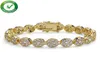 Hip Hop Designer Jewelry Mens Gold Bracelets Luxury Bangles Iced Out Diamond Tennis Bracelet Style for Love Rock Link Chain6663174