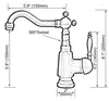 Küchenarmatur Schwarze Öl gerieben Messing Schwenkspitze Badezimmer Becken Wasserhahn Waschbecken Kälte und Wassermischer DNFB1 GAPPEN DNFB1