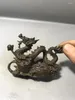 Figurines décoratives Collection chinoise Old Bronze Handmade Dragon Statue Decoration Home Decor