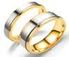 Handring sieraden modekamer goud roestvrij staal gladde ring verkopen paar3609742