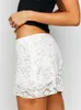 Skirts Women Summer Floral Lace Skirt Casual Irregular Mini Skirt for Beach Vacation Club Strtwear Aesthetic Clothes Y240420