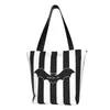 Shopping Bags Custom Vampire Bats Canvas Bag Women Durable Groceries Halloween Goth Occult Witch Shopper Tote