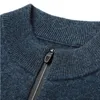 Ponts-pulls masculins 2024 Poulain de laine de laine Luxury Half Crouchleck Computer Knipted Zipper Male Spring Automne Pullover Man