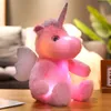 Toys luminosi luminosi luminosi giocattoli di unicorno illuminati a led colorato rozzo per bambini ripieno per bambini per bambini 240419