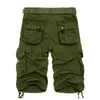 Camo Military Shorts Bermuda Summer Camouflage Cargo Shorts Men Coton Vernite Pantalon Tactical Pantalon Pas de ceinture 240416