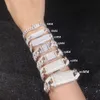 Pass Diamond Test VVS Moissanit 925 Sterling Silber Goldplatte Kubanische Verknüpfungskette für Mann feines Schmuck Kubaner Kettenarmband