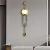 Lampe murale Classial Design Creative Light El Living Room Decoration Décoration Longue Conde Chambre de luxe Marble Golden