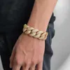 Moda de fábrica foruixi Menas de aço inoxidável Chain 18k Gold Bated Hip Hop Colar