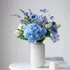 Decorative Flowers 3Pcs Artificial Silk Flower Blue Bugleweed Arrangement Forget-Me-Not Floral Decoration Home Wedding Bridal Bouquet