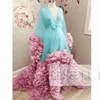 Casual Dresses Loli Light Purple Puffy Long Dress for Women 2024 Tulle With Organze Wedding Robe Elegent Pregna Pograph s Custom Made