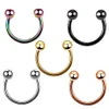 1pc en acier noir sans couture à charnière cerceau de nez septum Piercings lip labret anneau oreille cartilage tragus sexy bijoux 240407