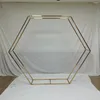 Панель декоративной панели из нержавеющей стали Hollow Out Hexagon Gloss Gold Wedding Fanrop AB0293