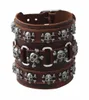 Men039S Trendy Alloy Skulls Pärlade armband Punk Rock Jewelry PLB076 Multicolor Leather Woven Hip Hop Accessory61559754787479