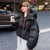 Live Product Spring Internet Celebrity Same White Goose Down Puff American Bread Short Style Jacket for Women {category}