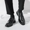 Chaussures habillées 2024 Italien grand style masculiford noir Black confortable Fashion Classic Office Business Mariage Forme