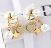 Stud High Quality Stud Earring Luxury Women039s örhängen gjorda av mässing och pärlor som säljer smycken gåvor för festflickor 2211115667277