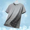 Camisetas para hombres Menses Summer Spring Ropa de secado Ice Seda delgada Camiseta corta Slved Camiseta Autor al aire libre Camisa deportiva absorbente Y240420