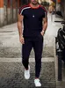 Fashion Men Tops Pantalones Sportswear Sportswear Camiseta de manga corto