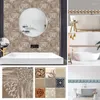 Autocollants muraux mosaïque carreaux auto-adhésifs cuisine salle de bain couche salon étanche étanche décoration de plancher