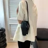 バケツcoffin bag bag bag pu革女性クロスボディバッグレトロゴシックハロウィーンショルダーバッグ女の子旅行メイクアップ化粧品バッグ