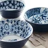 Schalen 7 Zoll Japanische Ramen Schüssel Keramik Nudel Lotus Orchid Design großer kreativer Restaurant Haushalt Retro Suppe