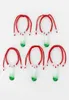 10pcs Green Bouddha Bodhisattva Pendant des perles blanches Brope de corde rouge