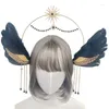 Clips Hair Clips Heaship Feather Bandband Femme Femme Show Show Head Accessoires