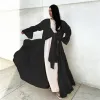 Vêtements Ramadan Eid tunique Puff Sleeve Cardigan musulman Abayas Kimono Musulmane Dubai Fashion Muslim Dress Arab Adoute Service Wy701