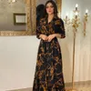 Och 2024 Spring Autumn New Musilin Women's Fashion Ethnic Elegance Dress Printed Robe