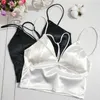 Women's Tanks Camis Women Crop Top Casual Strap Vests Wrap Chest Underwear Padded Bra New Crop Top Party Club Bustier Bra Backless Bandage T-shirt Y240420