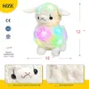 30 cm Light Up Lamb White Lend Animaux en peluche moutons Soft Plux Toy Birthday Goat Oreiller de Pâques Cadeau de Pâques pour les enfants 240419