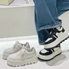 Casual Shoes Krasovki 6cm Genuine Leather Women Platform Wedge Autumn Breathable Chunky Sneakers Vulcanized Fashion Spring
