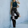 2024 Autumn Women's Street trendiga perforerade jeans