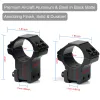 Scopes Tactical 2pcs 25.4mm 30mm Riflescope Ring Mount Flashlight Base Mount High/Low Profile For 11mm Dovetail Rail Hunting Accessory