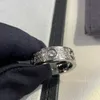 Designer Mode High -Version Gold Dicke plattiert 18k Mijin Weit schmaler Full Sky Star -Ring mit zwei Reihen und drei von Diamanten modischen personalisierten Diamanten