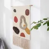 Macrame Wall Hanging Wandteppich Baumwolle Quasten handgefertigt gewebt böhmisch geometrische Leinwand Kunst Hintergrund Tuch Wohnkultur 240409