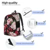 Backpack Vintage Floral Multifunction Classic Basic Water Resistant Casual Daypack For Travel With Bottle Side Pockets