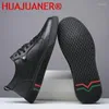 Casual Shoes High Quality Mens Genuine Leather Men Business Soft-Sole Rubber Non-Slip Breathable Luxury Trendy Comfortable