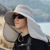 Beretten opvouwbare vismesh nekbescherming holle doek zomer dop verwijderbare sjaals zon hoed emmer dames vizier