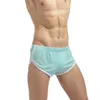 Underpants Sexy Men Mesh Boxers Trunks Breathable Underwear Boxer Sleep Wear Shorts Mens Casual Loose Male Fashion Homewear