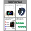 Kontroll 2023 EKG+PPG Bluetooth Call Smart Watch Män Kvinnor Utomhus Sports Fitness Armband Hjärtfrekvens Hälsoövervakning Smartur