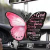 Garden Decorations 2/4PCS Creative Cross Butterfly Pendant Car Charm For Rearview Mirror Fairy Hanging Ornament Keychain