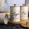 Opslagflessen keuken suiker/koffie/thee snoephuis 3 stks/set ijzeren doos potten bussen afgedicht metaalorganisator