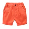 DE PEACH Kids Boys Casual Shorts Summer Solid Color Cotton Baby Girls Loose Beach Shorts Pants Children Clothes 2-8Years 240409