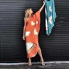 Nieuwe 2024 Dames sexy strand vakantie print losse swing lange jurk