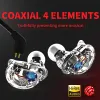 Écouteurs QKZ VK1 Casqueur Sport Elecphone 4 Casque d'unité de lecteur avec 4 hybrides dynamiques dans l'oreille Hifi DJ monito