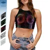 Women's Tanks Sexy Y2K Tops 3D Printing Art Upcycle Clothes Ideias Fashion Outfits Abstract Body Funny Crop Top Round Neck Women Summer Vest