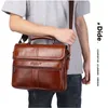 Luxury authentine cuir malp repcouche Man Office vintage handbag howhide fourre-tote épaule iPad Business Messenger Portfolio Cross Bag 240418