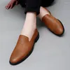 Chaussures décontractées Véritable pour hommes en cuir Slip on All-Match Hommes marchant pour hommes de haute qualité Locages élégants masculins élégants