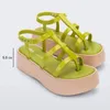 Lyxdesigner Sandaler Högkvalitativ Melissa Sign Flat Sandal Womans Pink Slippers Summer Beach Jelly Shoes Letter Loafers tofflor